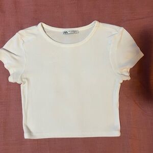 Zara Cream Basic Tee